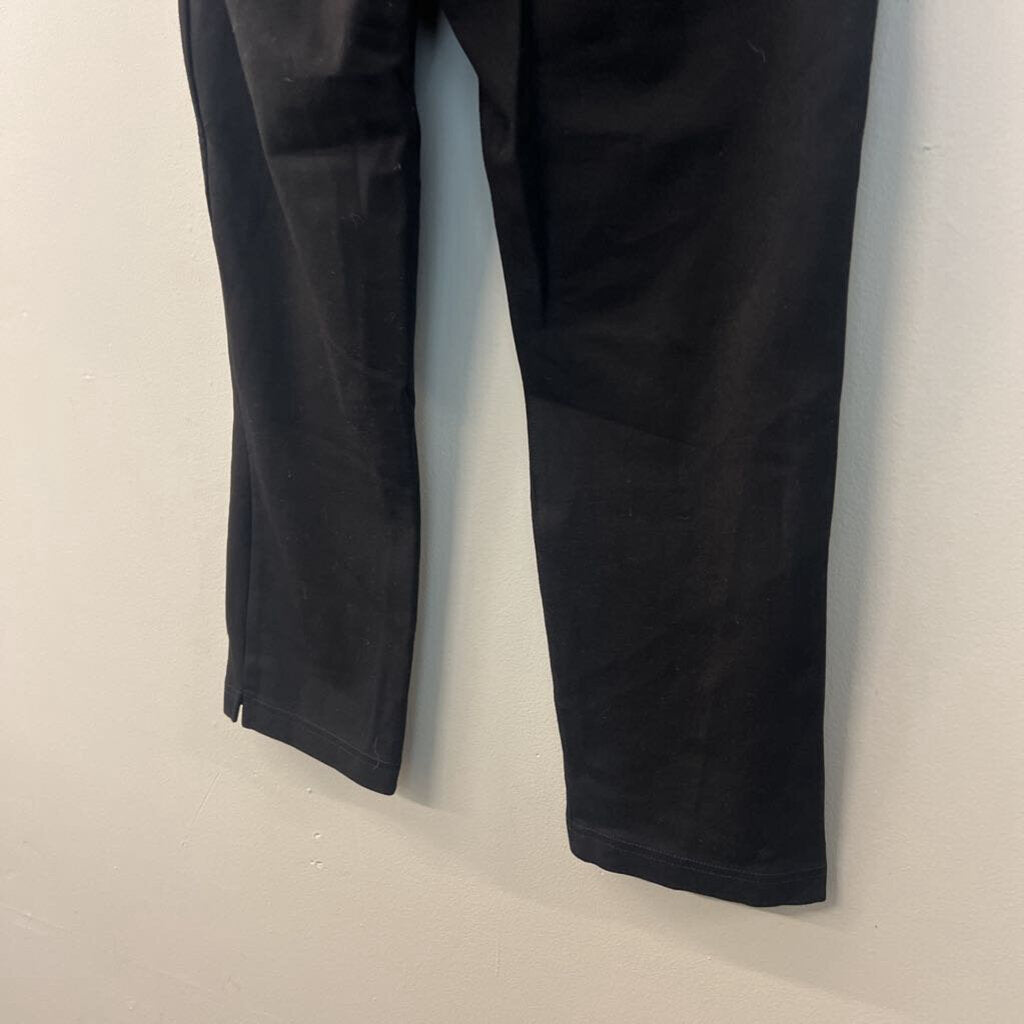 Betabrand Black Straight Leg Pull On Pants Medium