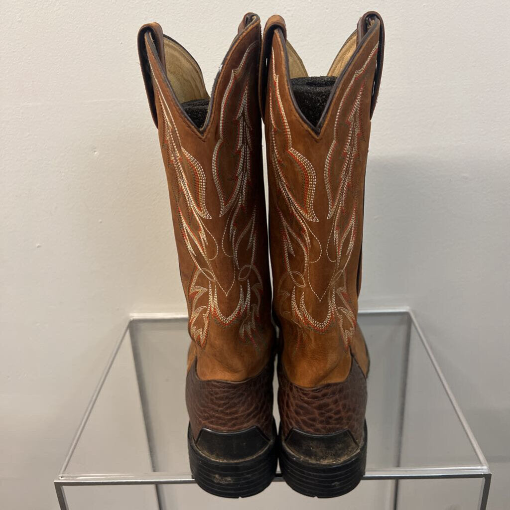 Tony Lama Brown Western Cowgirl Boots 7.5