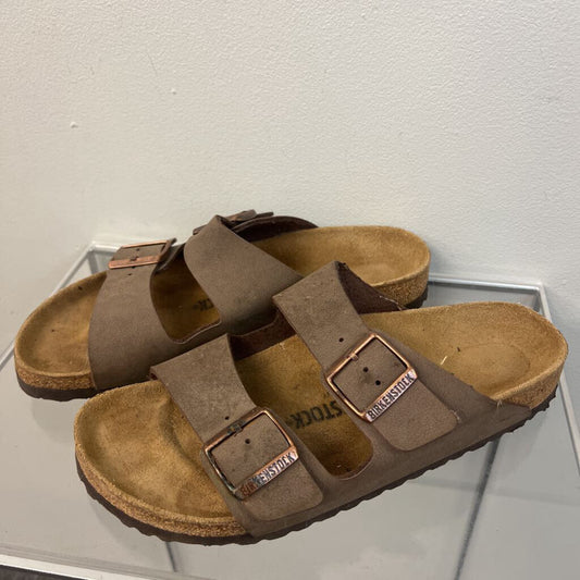 Birkenstock Brown Arizona Suede Double Strap Sandals 9