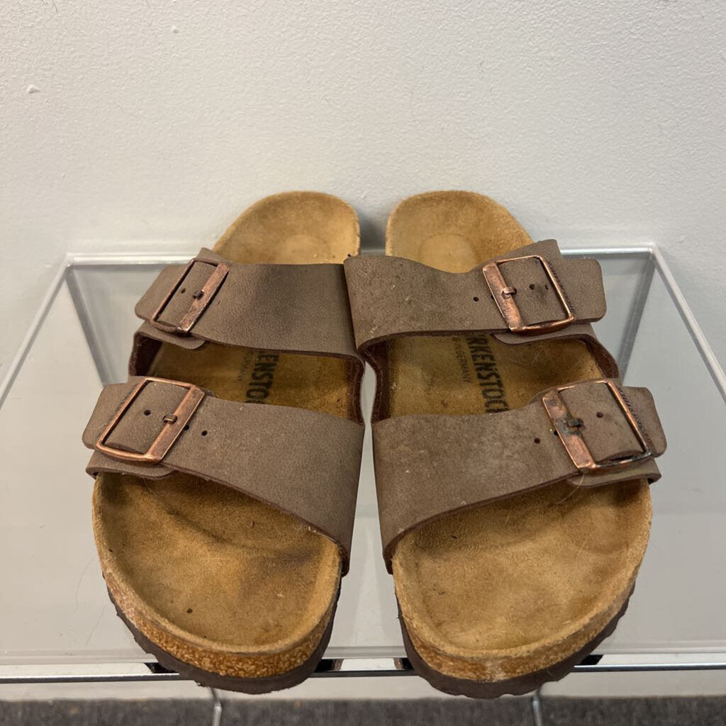 Birkenstock Brown Arizona Suede Double Strap Sandals 9