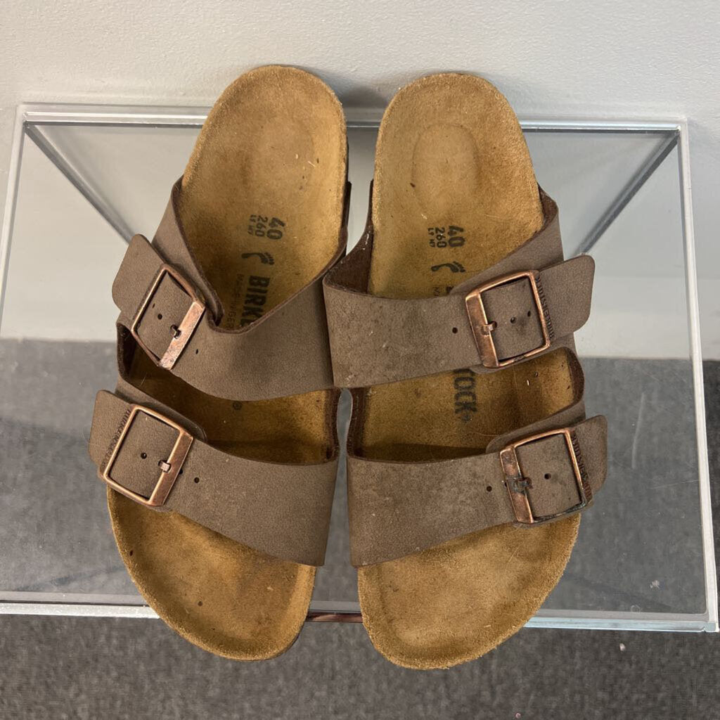 Birkenstock Brown Arizona Suede Double Strap Sandals 9