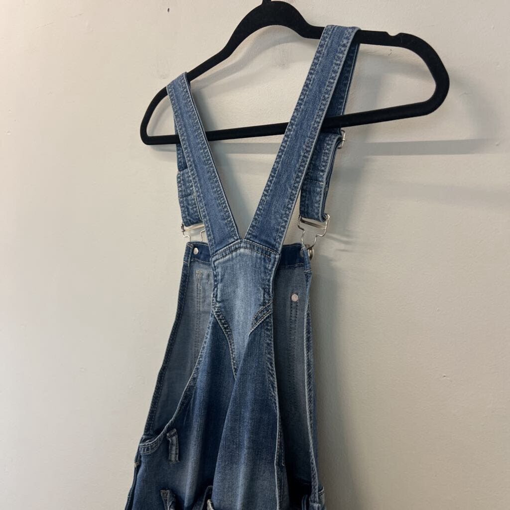 Indigo Rein Medium Wash Distressed Overalls 5