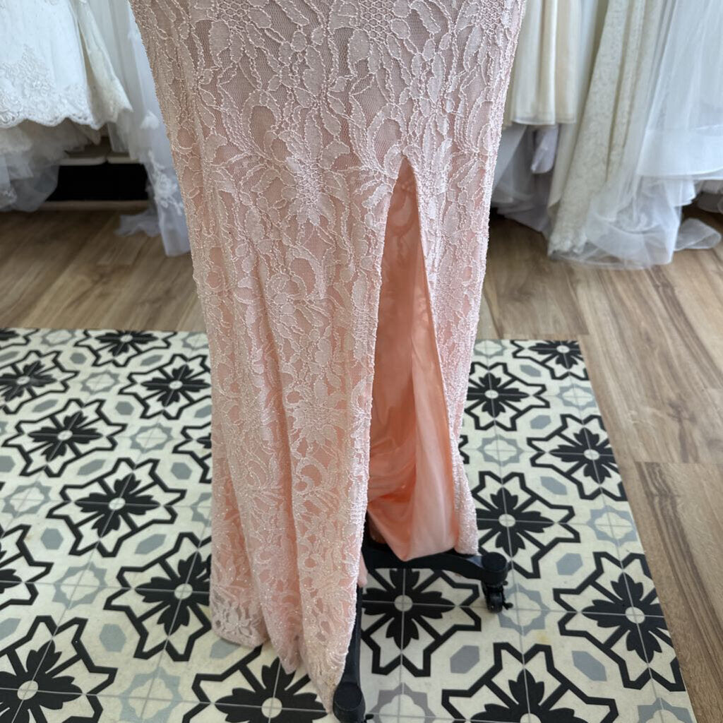 City Studio Pink Lace Long Formal 3