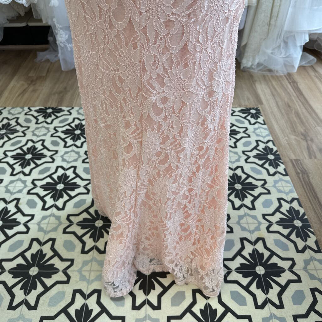 City Studio Pink Lace Long Formal 3