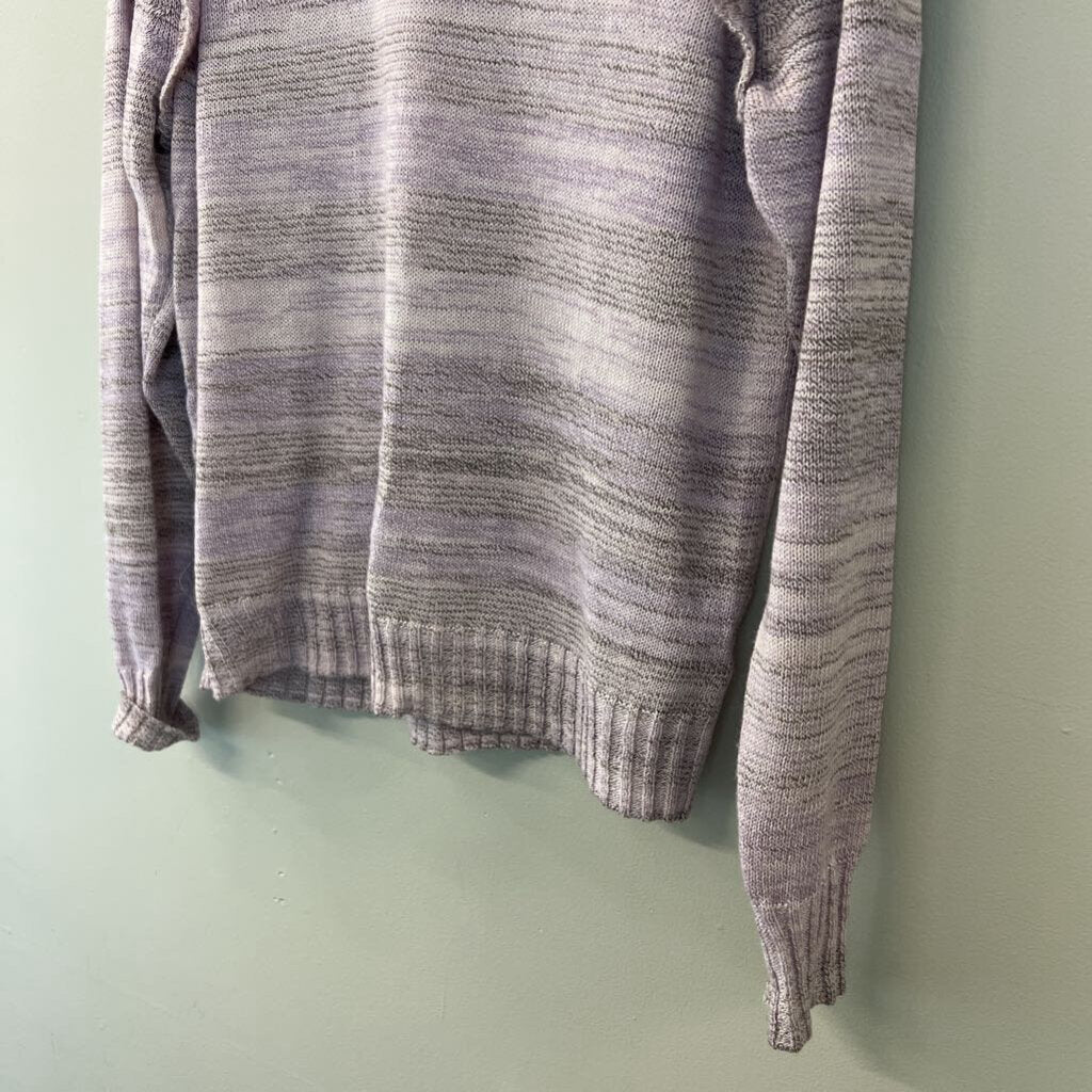 Candace Cameron Bure Purple Knit Long Sleeve Mock Neck Top Small