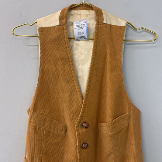 Vintage Brown Corduroy Vest Small