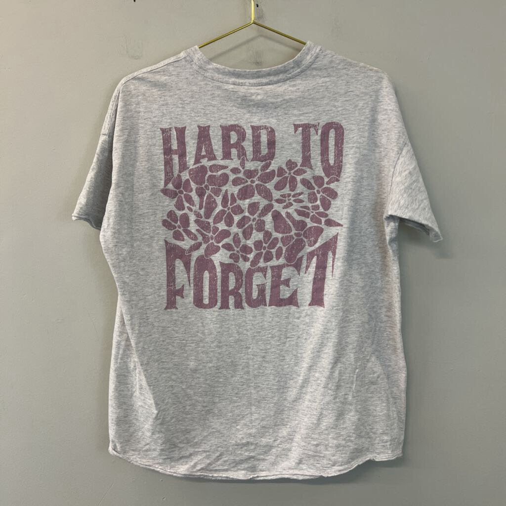 Aerie Grey Short Sleeve Hard To Forget Graphic Tee Extra Small