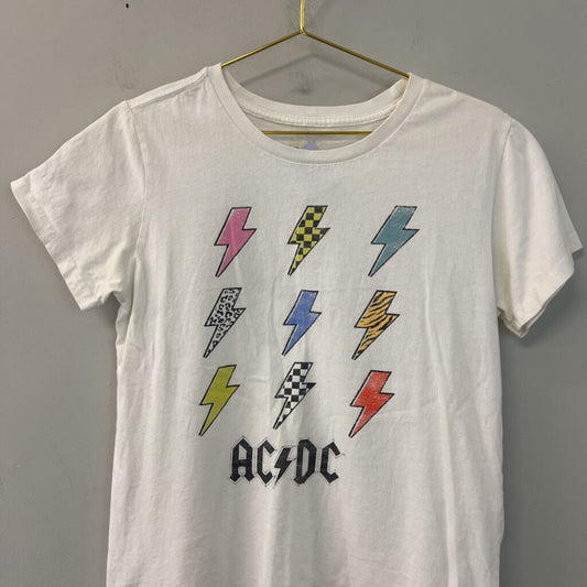 ACDC White/ Multi Short Sleeve Graphic Tee Medium