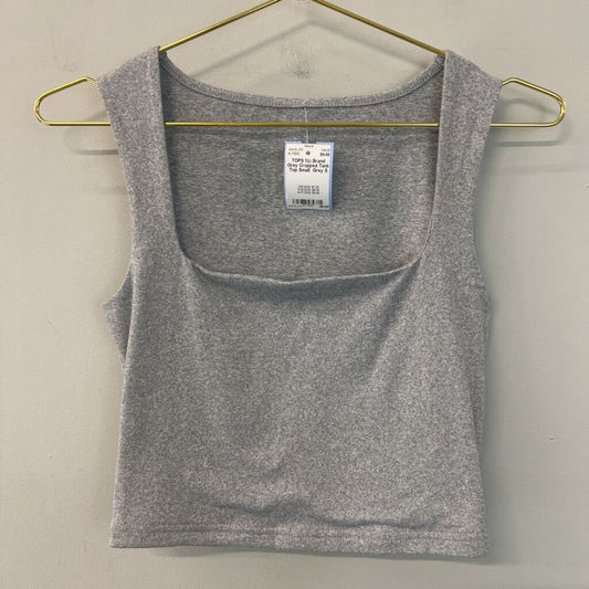 Grey Cropped Tank Top Small