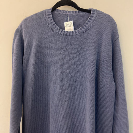 Blue Knit Long Sleeve Sweater Top Medium