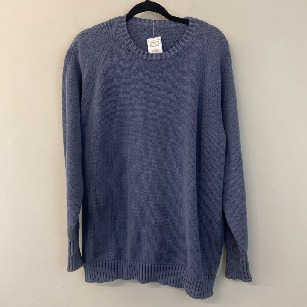 Blue Knit Long Sleeve Sweater Top Medium