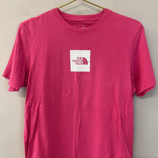 The North Face Pink/ White Short Sleeve Logo Tee Small