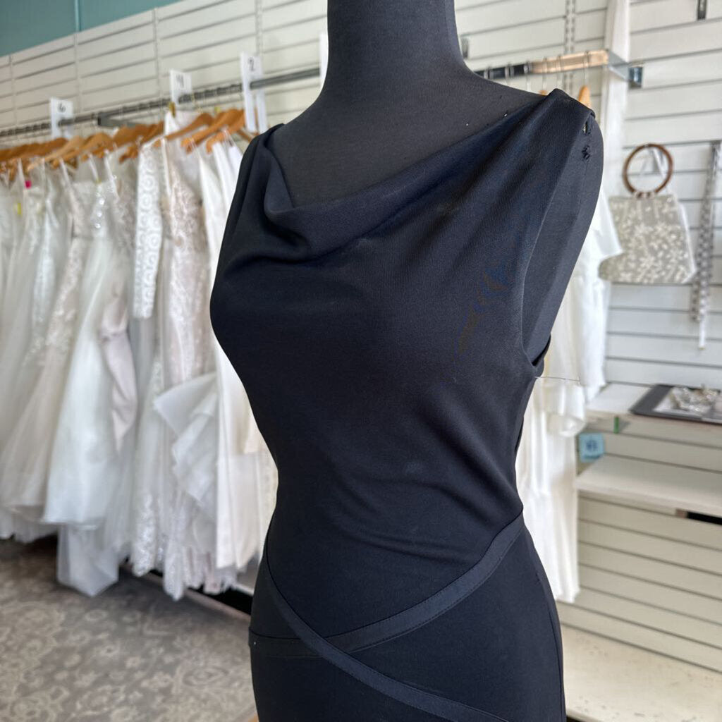 Vintage J. Ribkoff Strappy Black Formal Dress Small