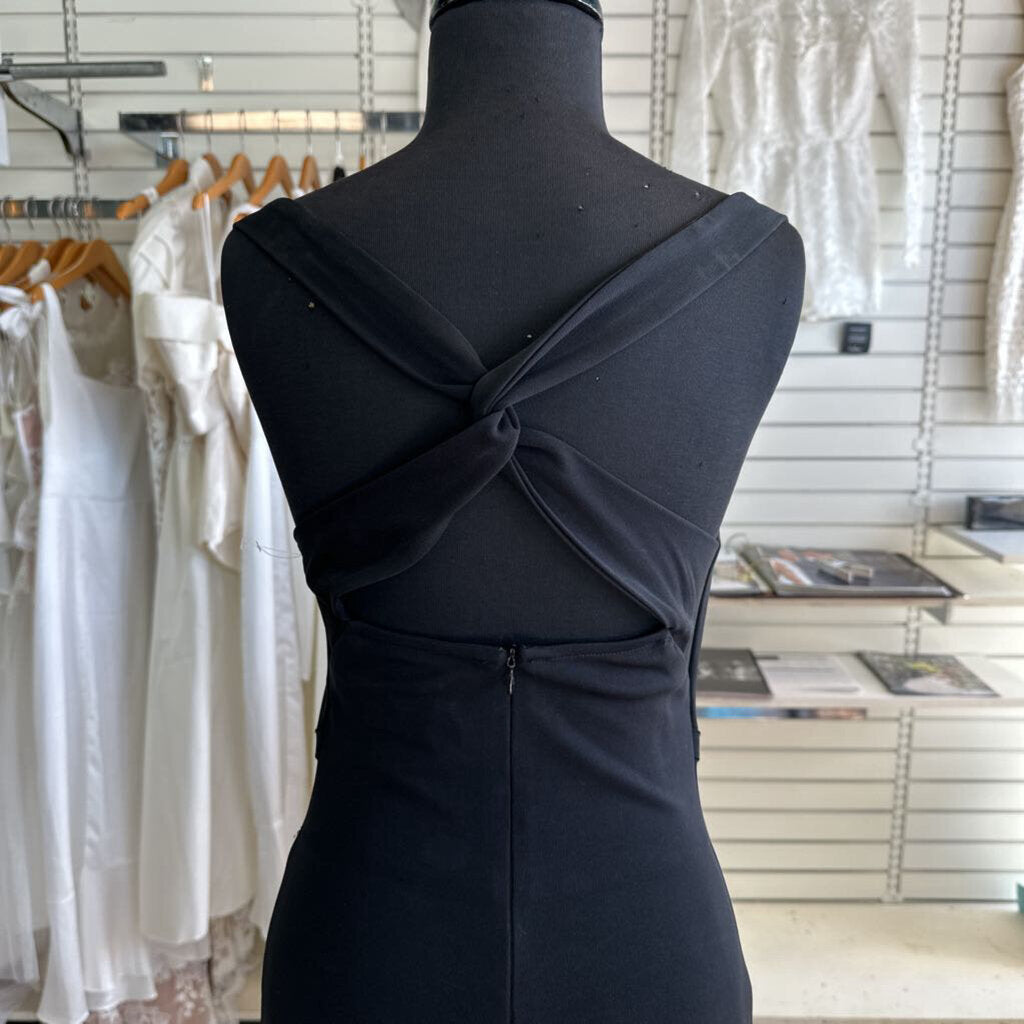 Vintage J. Ribkoff Strappy Black Formal Dress Small