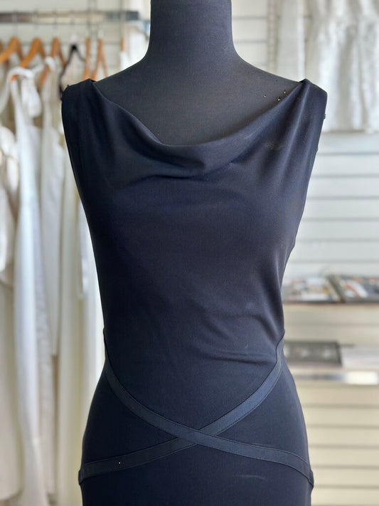 Vintage J. Ribkoff Strappy Black Formal Dress Small