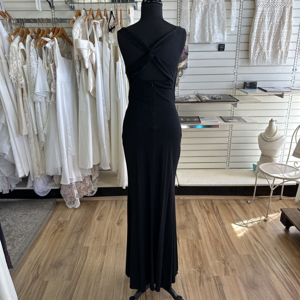 Vintage J. Ribkoff Strappy Black Formal Dress Small