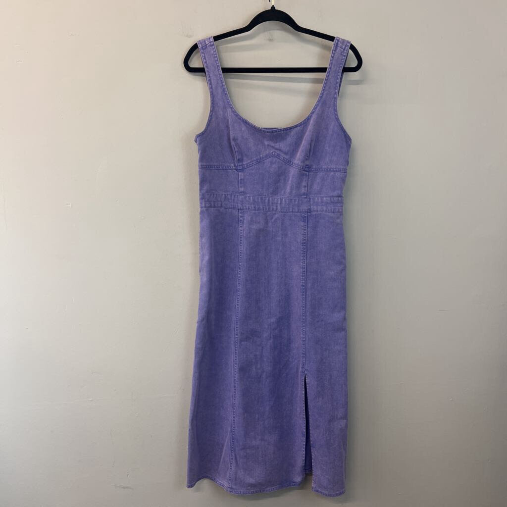 Future Collective Purple Denim Midi Dress 8