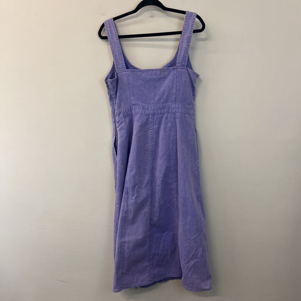 Future Collective Purple Denim Midi Dress 8