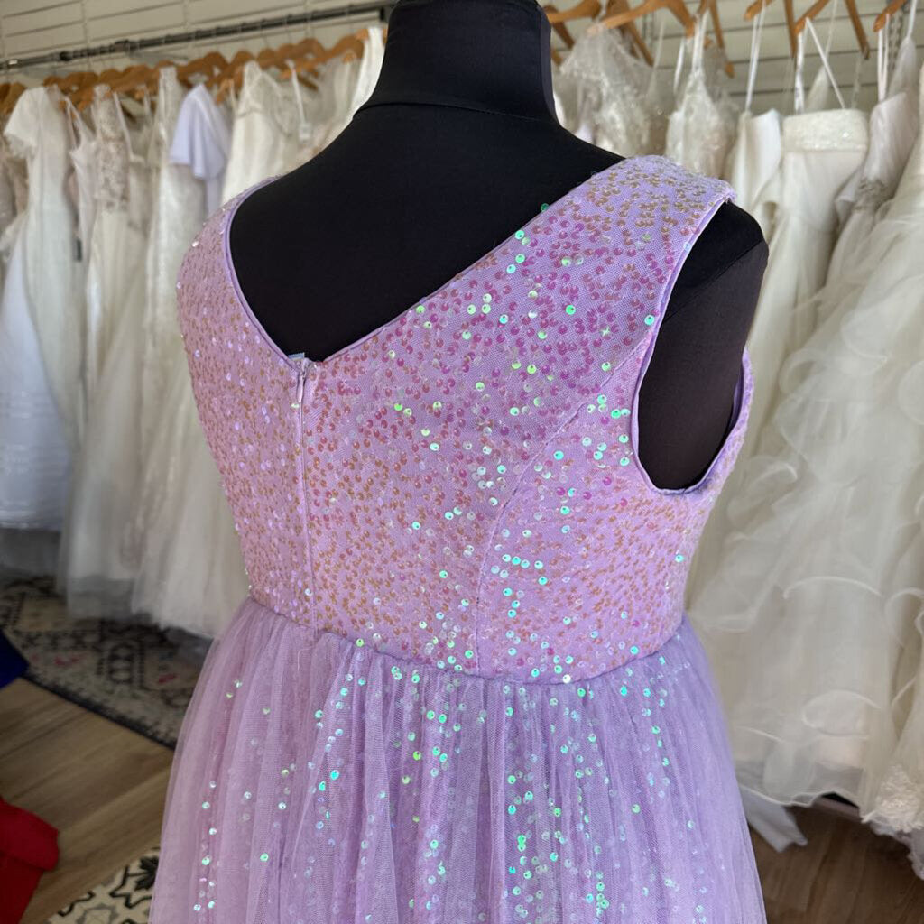 Light Purple Sequin/ Tulle Long Formal Dress Extra Large