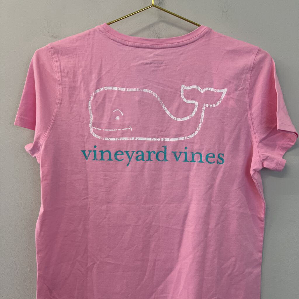 Vineyard Vines Pink Short Sleeve Logo Tee Small