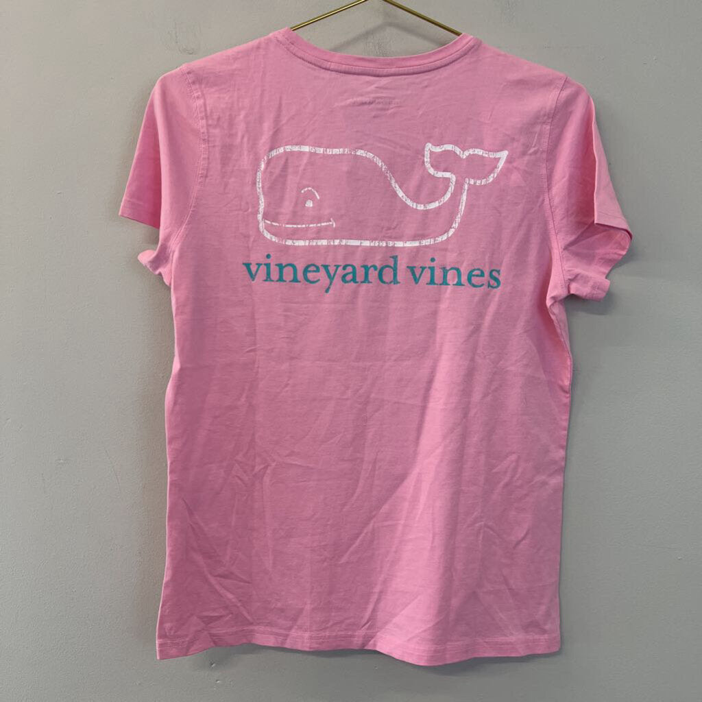 Vineyard Vines Pink Short Sleeve Logo Tee Small