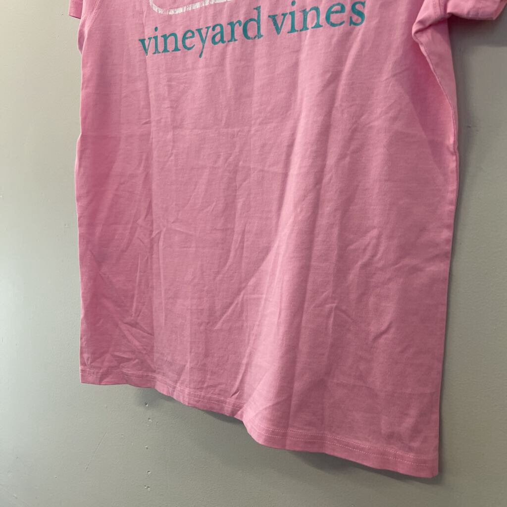 Vineyard Vines Pink Short Sleeve Logo Tee Small