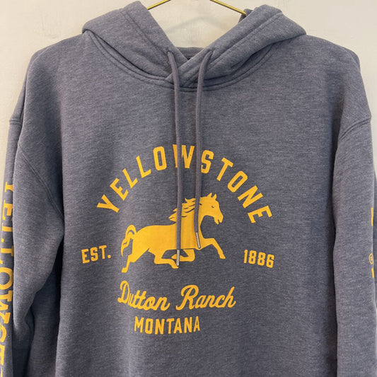 Wrangler Grey Cropped Yellowstone Hoodie Small