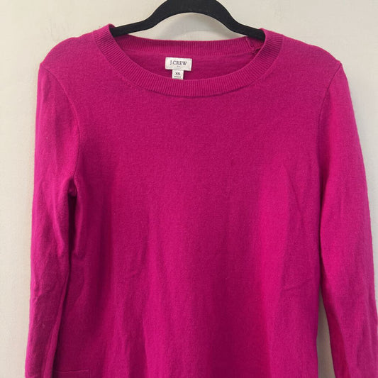 J Crew Pink Long Sleeve Crewneck Sweater Extra Small