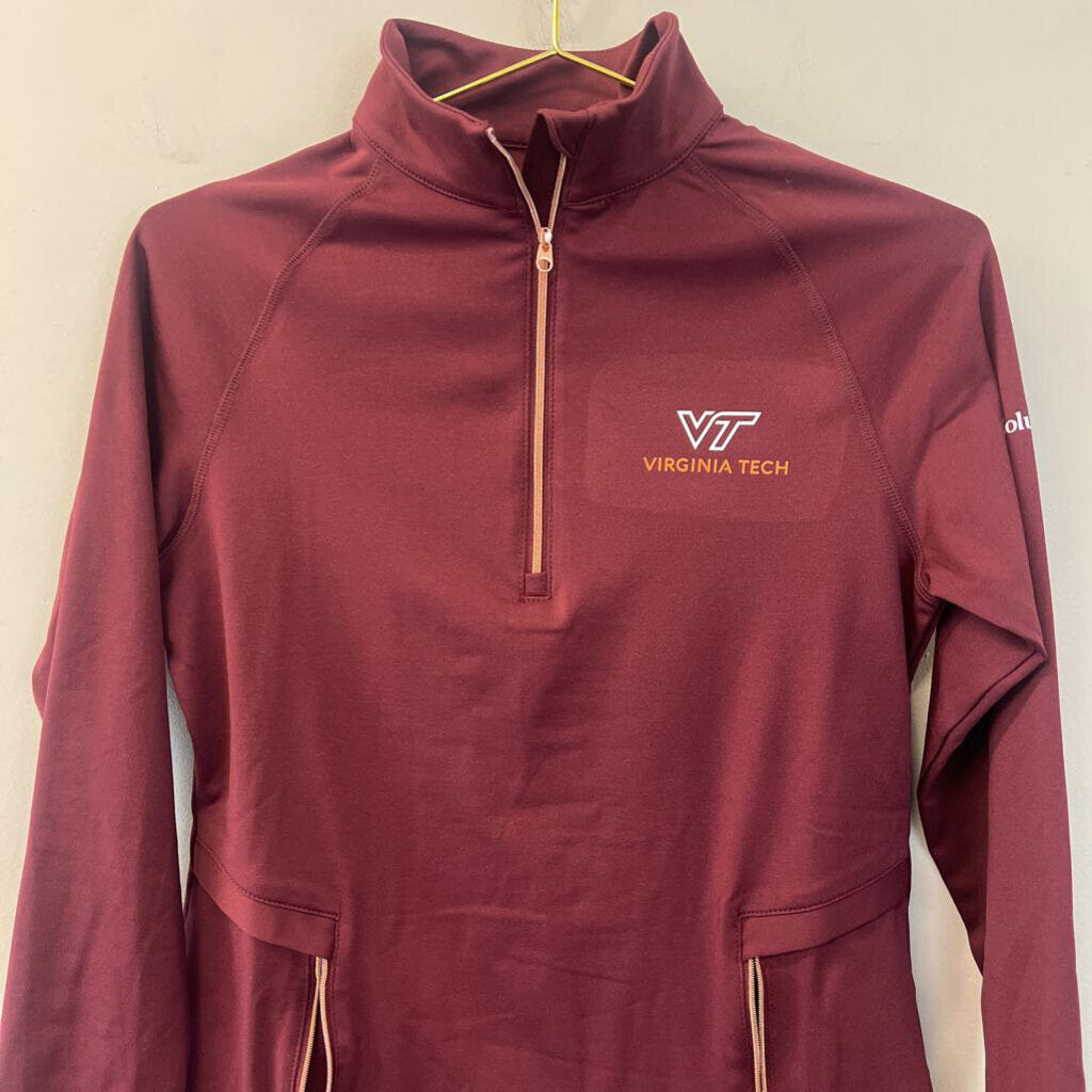 Columbia Burgundy Virginia Tech Pullover Small