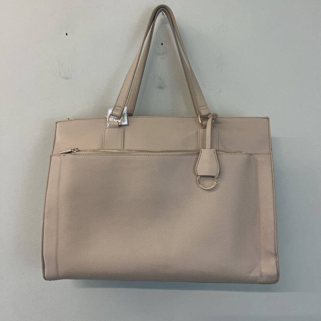 41 Hawthorn Beige Pebbled Leather Tote Purse