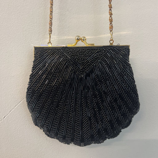 Vintage Valerie Stevens Small Black Beaded Purse