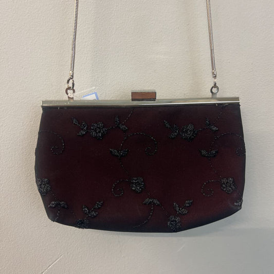 Vintage Liz Claiborne Red/ Black Embroidered Small Purse