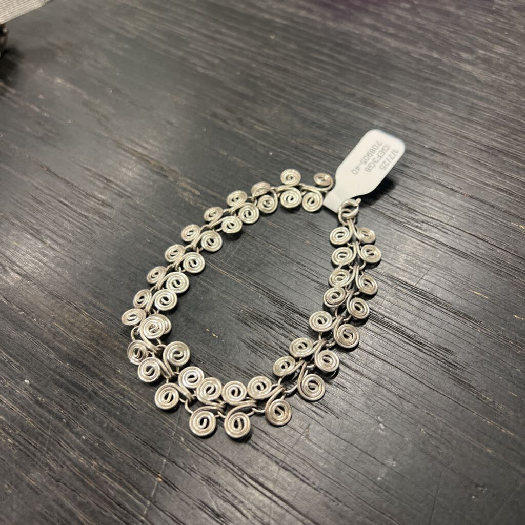 Silver Swirl Bracelet