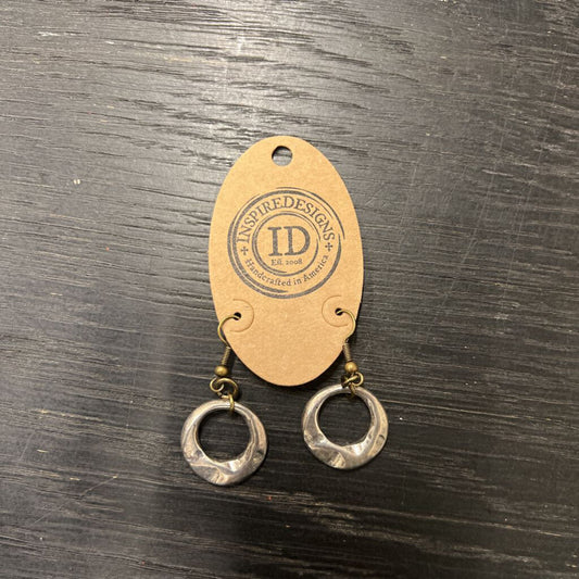Inspired Designs Silver Circle Drop Earrings