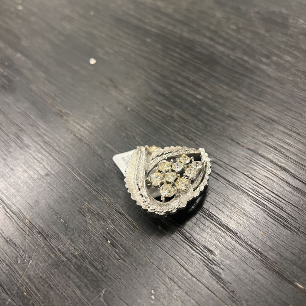 Vintage Silver/ Rhinestone Pin