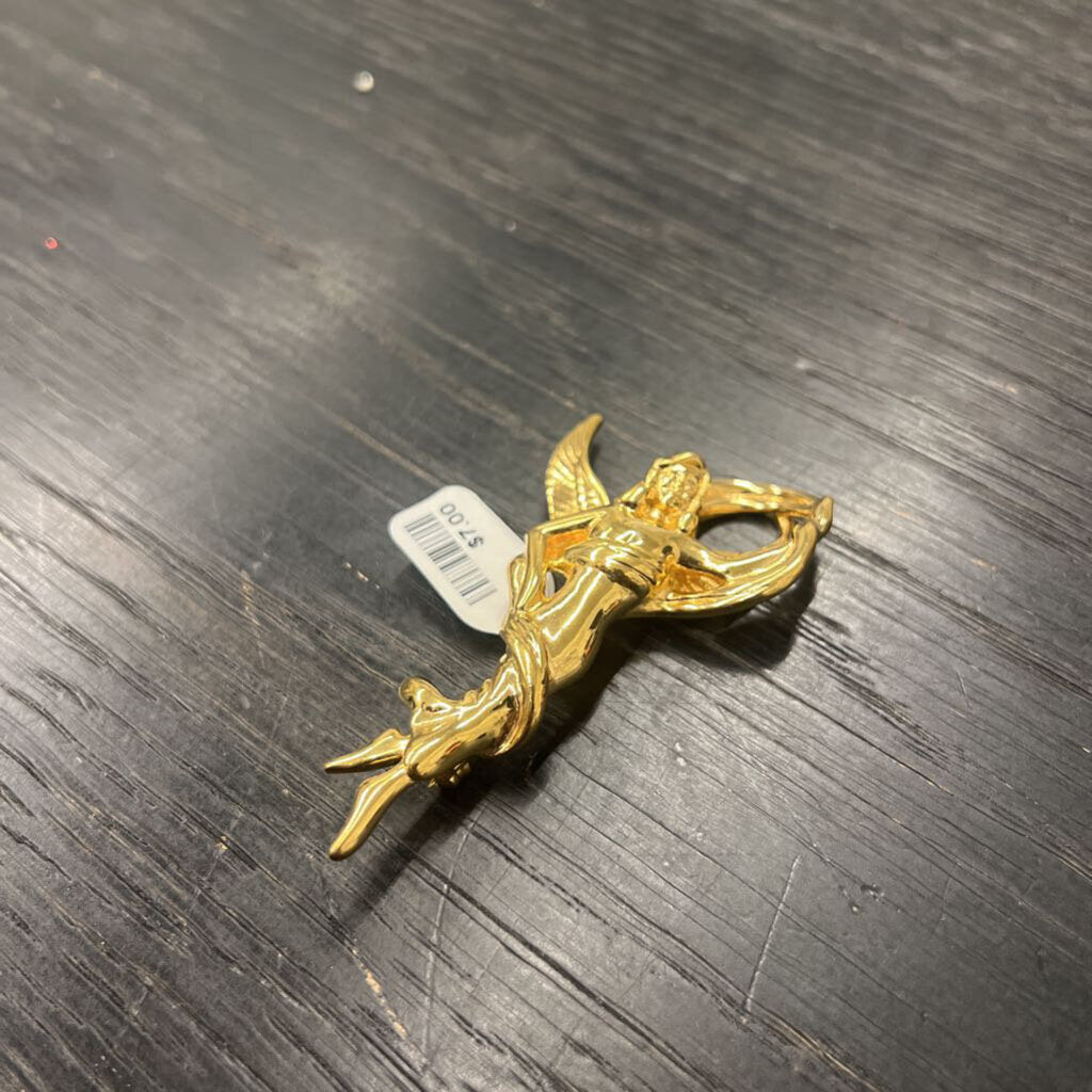 Vintage Gold Angel Pin