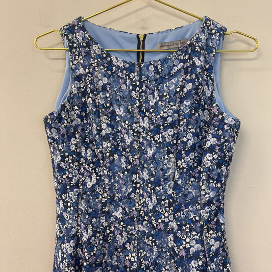 Danny and Nicole Blue/ Multi Flower Lace Sleeveless Dress 2P