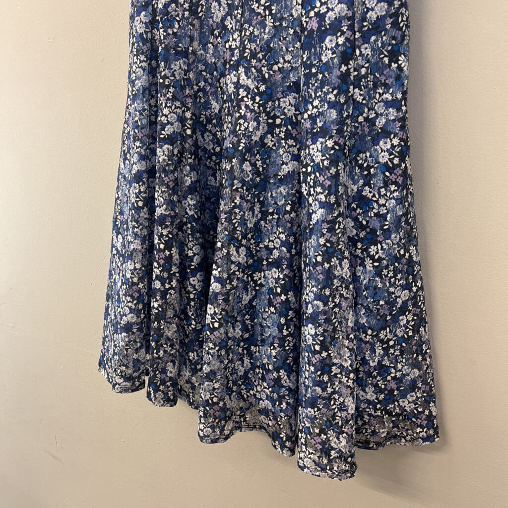 Danny and Nicole Blue/ Multi Flower Lace Sleeveless Dress 2P