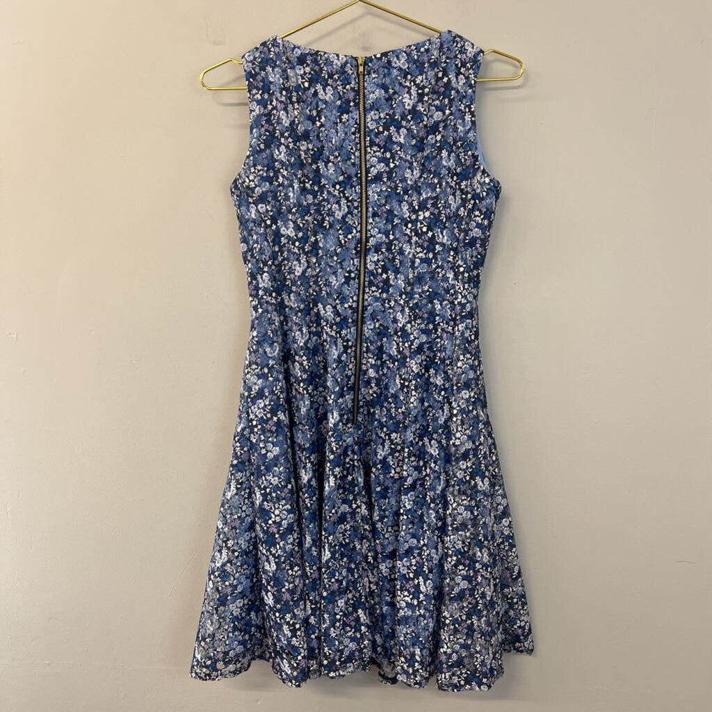 Danny and Nicole Blue/ Multi Flower Lace Sleeveless Dress 2P