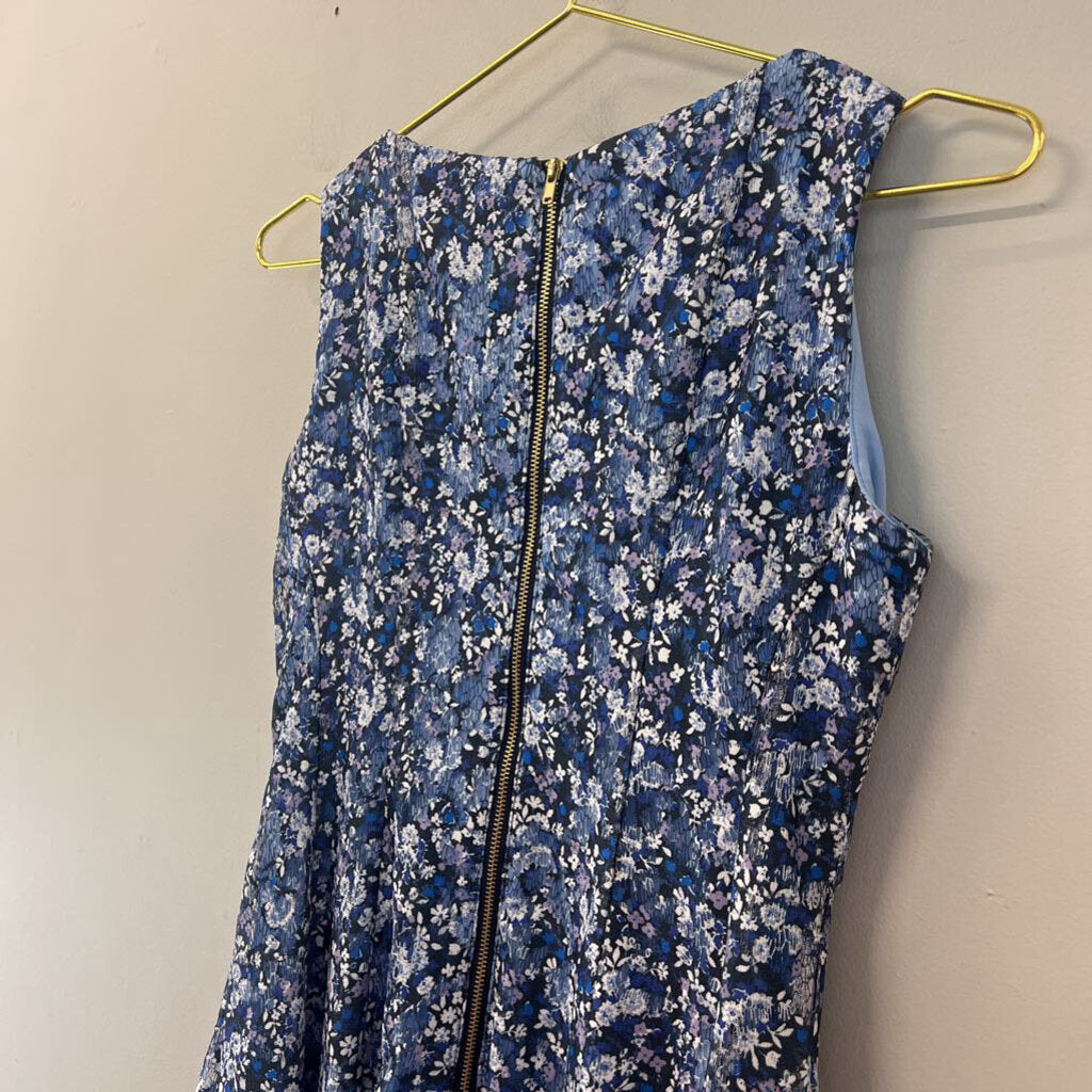 Danny and Nicole Blue/ Multi Flower Lace Sleeveless Dress 2P