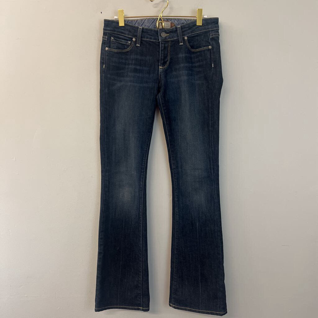 Paige Dark Wash Laurel Canyon Bootcut Jeans 27