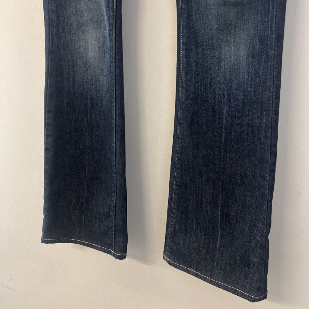 Paige Dark Wash Laurel Canyon Bootcut Jeans 27