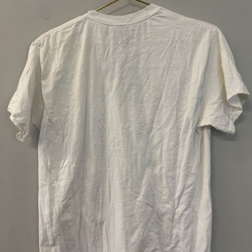 Gildan White/ Multi Bob Ross Short Sleeve Graphic Tee Medium