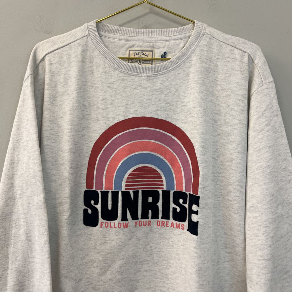 Fat Face Grey Sunrise Graphic Crewneck Pullover 8