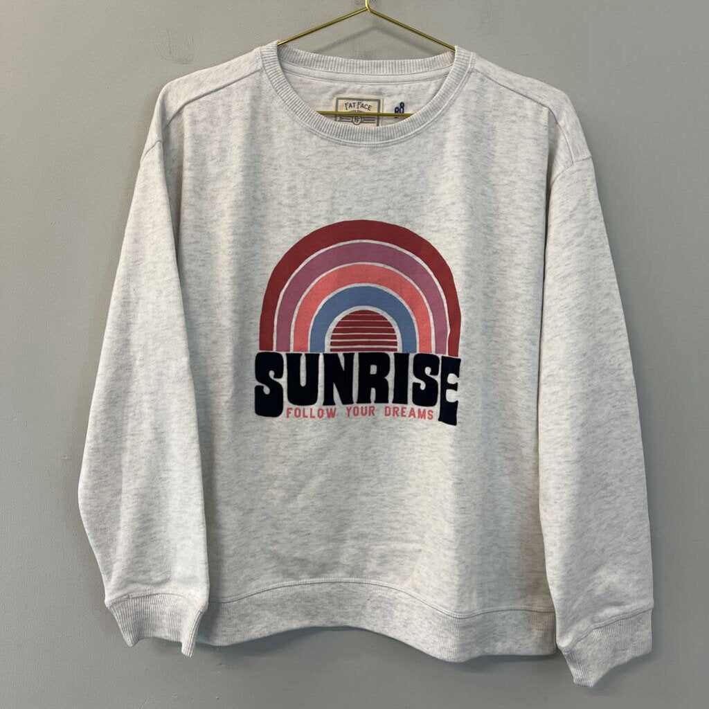 Fat Face Grey Sunrise Graphic Crewneck Pullover 8