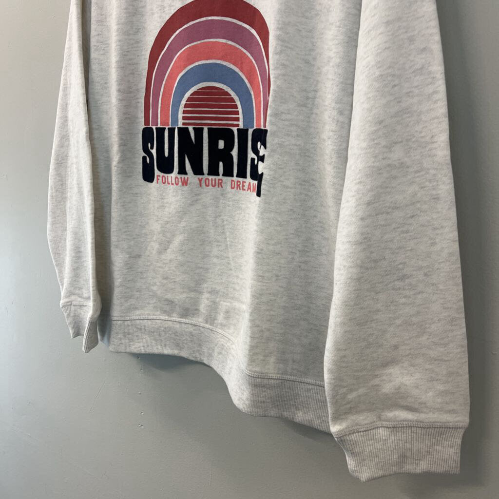 Fat Face Grey Sunrise Graphic Crewneck Pullover 8