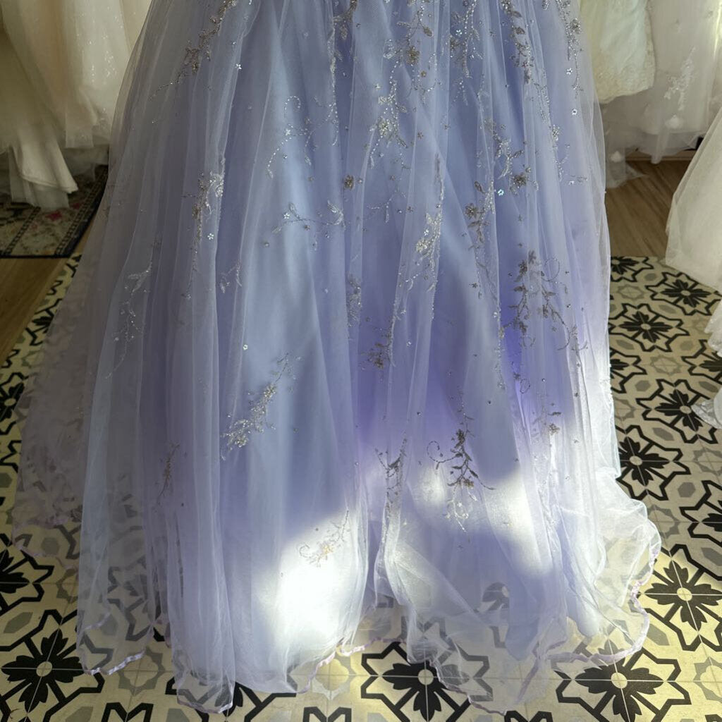 Tiffany Light Purple One Shoulder Ball Gown Long Formal Dress 14