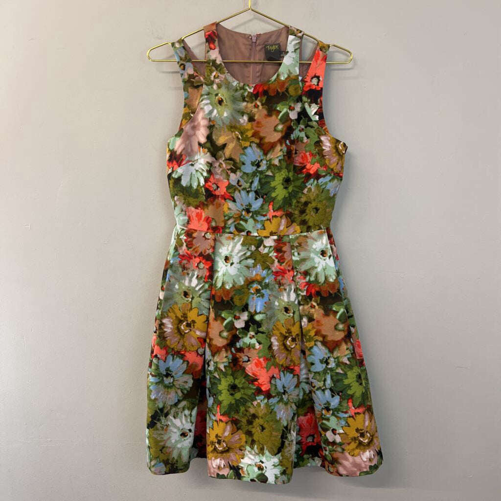 Taylor Multi Color Floral Sleeveless Dress 4