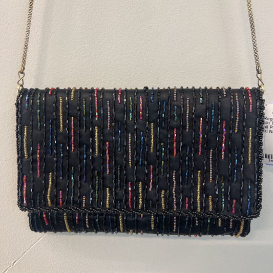 Regale Black/ Multi Beaded Small Purse