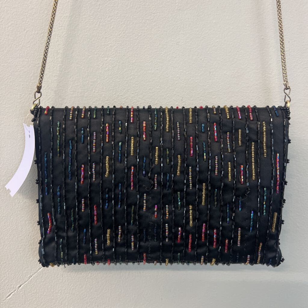 Regale Black/ Multi Beaded Small Purse